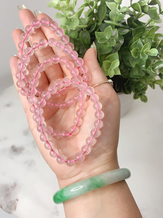 HIGH QUALITY ROSE QUARTZ 8MM BRACELET